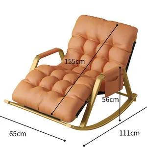 레저 흔들 손 조각 흔들 의자 현대 소파 의자 부드러운 덮개를 씌운 모던 안락 의자 패브릭 좌석 흔들 의자