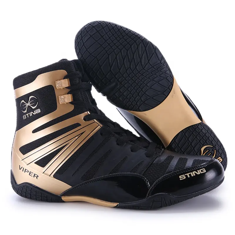 Sapatos de boxe profissionais feitos sob encomenda, sapatos de boxe alto fabricantes de academia para homens