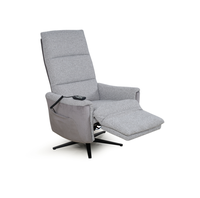 Fauteuil inclinable électrique pivotant en tissu, extensible, convertible, avec massage, télécommande, design moderne, écologique