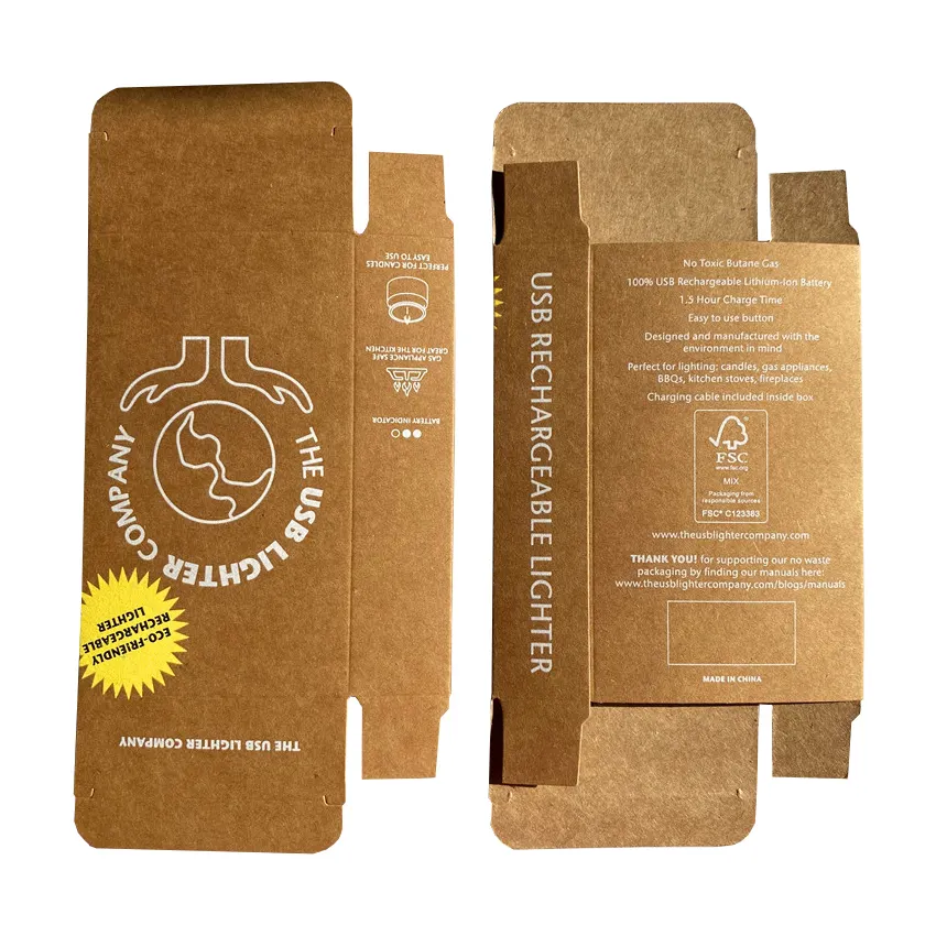 Biodegradable Kraft Cardboard Paper Box Packaging With Custom Printing