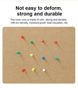 Bacheca per bacheca in legno con struttura in legno con struttura in legno che Pinning la superficie del foglio di sughero - Product Image 4