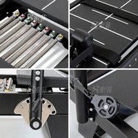 Machine de Pilates Xformer Reformer portable et réglable en aluminium noir durable pour la santé, le fitness, les studios et les salles de sport