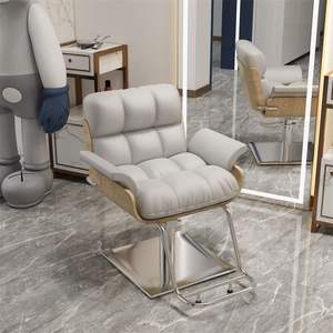 Sillas de salón de moda modernas europeas de lujo Simple <span class=keywords><strong>Glamour</strong></span> Metal Barber & <span class=keywords><strong>Beauty</strong></span> Furniture Trendy Silla Para Lashista - Product Image 5