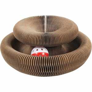<b>Interactive</b> Magic Foldable Accordion Scratcher Durable Paper Material Bell Ball Set <b>Interactive</b> Magic Organ <b>Cat</b> Smart <b>Cat</b> Ball - Product Image 1