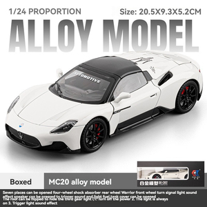 รถโมเดล1:24มาเซราติ <span class=keywords><strong>MC20</strong></span>รถของเล่นซูเปอร์คาร์ประตูแบบดึงกลับเปิดประดับตกแต่งโลหะโมเดลรถ - Product Image 5