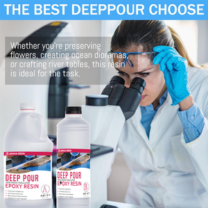 Derin Döküm Epoksi Reçinesi 1.5 Galon <span class=keywords><strong>3</strong></span>:1 Oranında 2 İnç İçin, Şeffaf UV Dayanımlı Nehir Masası Kuru Çiçek DIY El Sanatları Ahşap Dolgu Maddesi - Product Image 3