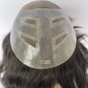 Toupee de Encaje Mono con Base Fina para Hombre, Venta de Fábrica - Product Image 5