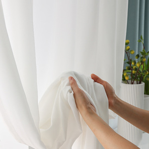 Casa tenda di finestra del soggiorno a buon mercato bella mantovana ricamato bianco tenda pura - Product Image 4