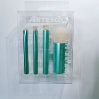 Boîtes de protection transparentes en PVC biodégradable, couleur personnalisée, pour emballages cosmétiques, pour boîtes de pinceaux de maquillage