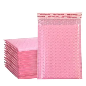 Paquete de burbujas de plástico para envolver libros, paquete de burbujas de plástico, color rosa, autosellado, venta al por mayor, fábrica en stock