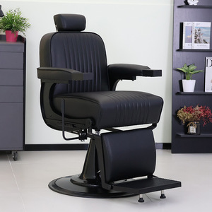 Sillón de Barbería Reclinable para Hombre, con Reposabrazos, Diseño Giratorio, Construcción Metálica, para Salones de Belleza y Barberías, Nuevo Modelo, Gran Venta - Product Image 2