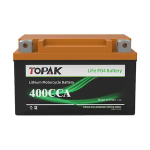 TOPAK LiFePO4 12,8 V 4 6 8 10Ah Batería de arranque de motocicleta Ciclo profundo para bicicleta eléctrica coche batería de iones de litio de arranque