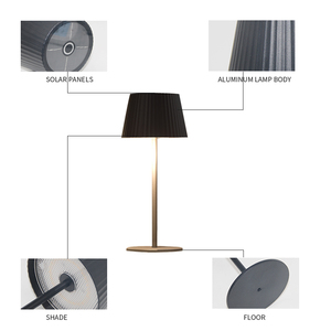 Led năng lượng mặt trời ngoài trời bảng ánh sáng có thể sạc lại với <span class=keywords><strong>2</strong></span> 2200mAh 18650 pin USB trang trí phòng ngủ bảng đèn cho cắm trại - Product Image 2