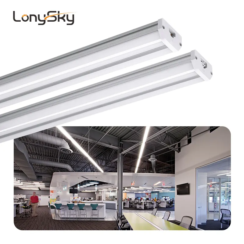 Moderno magazzino negozio appeso batten lampada 4ft T5 doppio Led integrato copertura trasparente con ETL CE