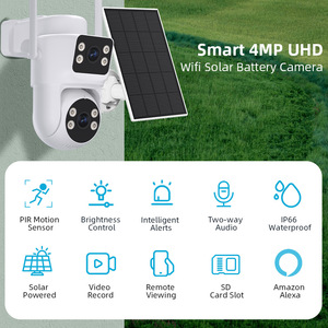 Cámara de Vigilancia Exterior PTZ HD de Doble Lente y 4MP con Monitoreo 4G, Impermeable y Alimentada por Energía Solar - Product Image 4