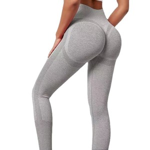 Pantalon de <span class=keywords><strong>yoga</strong></span> sans couture à pois effet fessier galbé, taille haute, rehausseur de fessier, moulant, en Spandex/Nylon, longueur intégrale, style européen et américain - Product Image 4