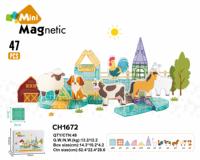 Jeu de tuiles magnétiques en boîte de fer blanc, mini-ensemble de voyage 3 cm, en matériau ABS, jouets de construction portables DIY, jouet éducatif STEM