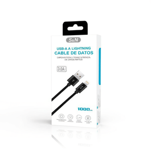 Cable USB A a Lightning S&N 3.0A 100 cm, Carga Rápida y Sincronización de Datos para iPhone - Product Image 2