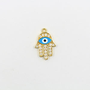 Mano de Fátima <span class=keywords><strong>Hamsa</strong></span> <span class=keywords><strong>Kabbalah</strong></span> Colgante Chapado en oro Ojo Encanto Buena calidad <span class=keywords><strong>Kabbalah</strong></span> Charms & Pendants - Product Image 6