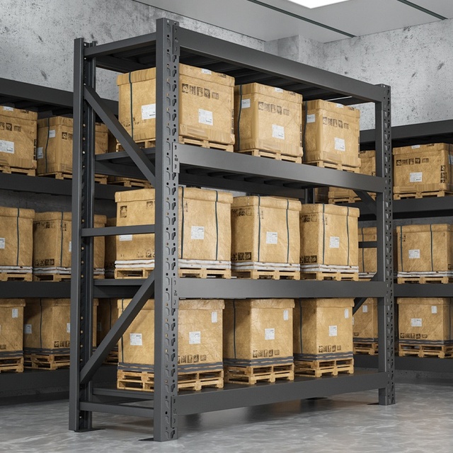 High Quality Shibang Boltless Adjustable Warehouse Heavy Duty Industrial Metal Shelving Q235 Steel Shelves