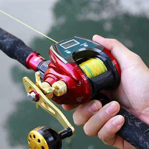 Nouveau <span class=keywords><strong>moulinet</strong></span> de pêche électrique pour la pêche en haute mer, avec frein magnétique, affichage lumineux froid, puissance de freinage de 20 kg, pour la pêche au gros gibier - Product Image 6