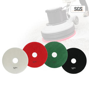 Dr.Dirt Commercial Janitorial Supplies 17 inch Green Non-Woven Floor Buffer Scrubbing <b>Pads</b> for High Speed Floor Polisher Machine - Product Image 2