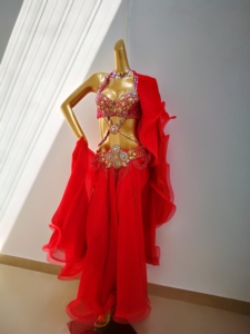 Vente flash - Ensemble de costumes de danse du ventre professionnels pour femmes, tenues de spectacle, costumes de <span class=keywords><strong>danseuse</strong></span> <span class=keywords><strong>Bollywood</strong></span>, vêtements de danse du ventre - Product Image 3