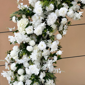 2.4 m Mori décoration de mariage arc fleur Art simulé Rose fleur flèche sur fond de scène de mariage pour la décoration d'événement - Product Image 3