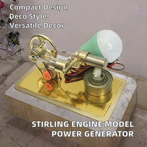 Modèle d'expérimentation de moteur Stirling à air chaud, petit générateur de puissance, moteur EHL1211, design Art Déco, origine Zhejiang - Product Image 2