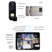 Al Aire Libre Tuya Wifi APP Smart Rim Lock impermeable sin llave inteligente Rim Lock huella dactilar código tarjeta clave cerradura Digital