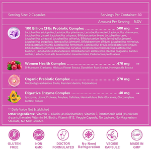 Rosebest OEM Private Label Functionele Pre- en Probiotica Capsules voor Vrouwen voor de Gezondheid van de Darmen & Spijsvertering en Vaginale & Urineweg Gezondheid - Product Image 6