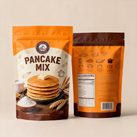 Sachet Doypack personnalisé pour mélange de crêpes, sachet plat, emballage alimentaire de qualité alimentaire