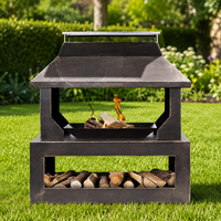 En promotion : Brasero extérieur à bois en acier au carbone, structure KD, pour le jardin et la chaleur