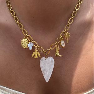 Étanche 18K Or Galvanoplastie En Acier Inoxydable Étoile Coeur DIY Pendentif <span class=keywords><strong>Bottes</strong></span> À La Mode Charme pour Collier Personnaliser Style - Product Image 3