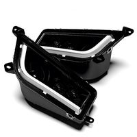 Phare LED noir YongJin avec Angel Eye pour Polaris General /1000 RZR XP 1000/RZR 900 pour Rzr 1000