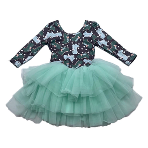 Vestido de Tul Rosa de Lujo Nuevo de Fábrica ODM Personalizado de Qingli, Vestidos de Fiesta para Niñas con Cuello en Forma de O, Vestidos de Otoño para San Valentín - Product Image 5