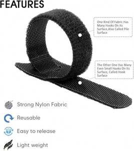 Cinta Adhesiva de Doble Cara Personalizada al por Mayor, Cinta de Sujeción con Gancho de Alta Resistencia, Cintas Ecológicas para Cables - Product Image 3