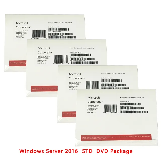 Windows Server 2016 Standard /Windows Server 2016 STD DVD Full Package 6 Months Guaranteed (1 set= 10 pcs)