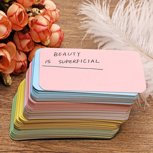 Blank <b>Note</b> Cards 100 Sheets 180g Pastel Colors For Messaging <b>Notes</b> Doodling Scrapbooking DIY Labels Flashcards - Product Image 2