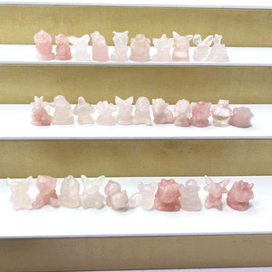 Hot Sales Natural Rose Quartz <strong>Pokemons</strong> Carvings Healing Stones Lepidolite Gengar Yellow Calcite Pikachu Carving for Gifts - Product Image 4