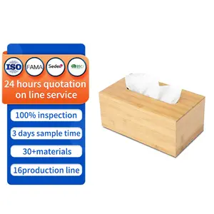 Modern Tissue Box Holder Durable Wooden Tissue Box with Sliding Bottom Easy-Refill Premium-Quality Bamboo Tissue Box Cover