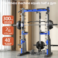Machine Smith multifonctionnelle pour la maison, rack à squats avec croisement de câbles pour l'entraînement musculaire