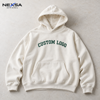 Hoodie Oversize Vert Personnalisé en Gros avec Lettres Brodées en Arche – Coton Décontracté Streetwear Preppy – Fabricant