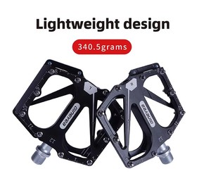 Pédales asymétriques ultralégères Victory Time Clock Logo pour une adhérence supérieure, plateforme large en aluminium, vélos, vélos pour enfants - Product Image 3