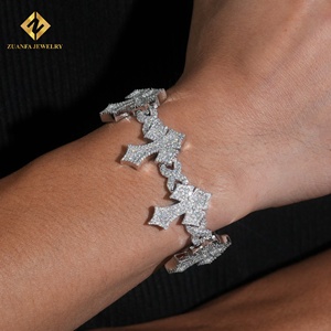 Pulsera de Diamantes Cultivados en Laboratorio ZUANFA, Chapada en Oro Blanco y Rodio, Certificada por IGI, Lujosa, Unisex, para Uso Diario - Product Image 4