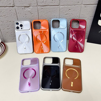 Coque de téléphone magnétique texturée Aurora pour iPhone 18 Pro Max 17 16 15 14 13 12 Pro Max, compatible avec le chargement sans fil, antichoc et protectrice