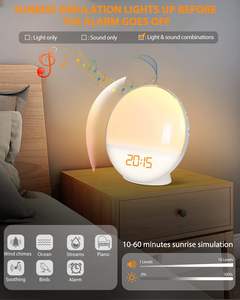 Reloj Despertador WiFi al por Mayor con Simulación de Atardecer de 7 Colores, Control por Aplicación Tuya, Lámpara de Mesa LED Inteligente para el Hogar, Luz Nocturna - Product Image 4