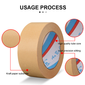 Tùy chỉnh in phân hủy sinh học Kraft tráng keo giấy Băng chịu nhiệt không thấm nước tự <span class=keywords><strong>d</strong></span>ính fita adesiva cho cá nhân - Product Image 3