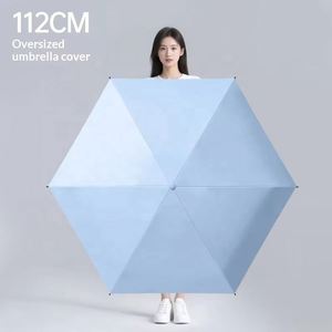 New Three-fold Extra-<b>large</b> Ultra-light Business Gifts Modern Minimalist Design UV Protection Sun Rain Use Electric-fan-style - Product Image 2