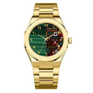 Reloj de Cuarzo para Hombre 2025, Tendencia de Moda, Diseño Vintage, Personalizado con Números Arábigos, Acero Inoxidable, Cristal, Cuero, Silicona, Resistente al Agua - Product Image 4